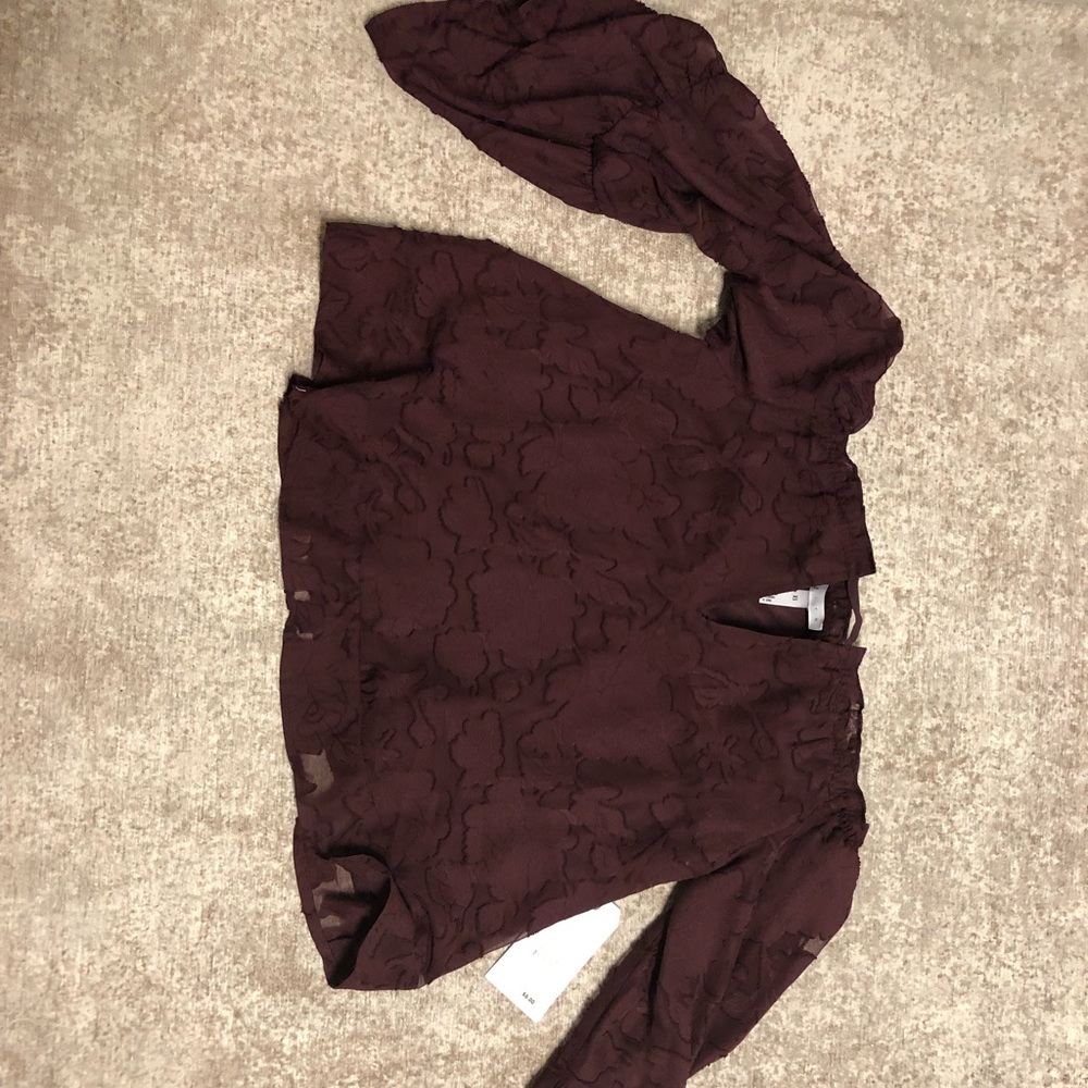 Maroon flowy top